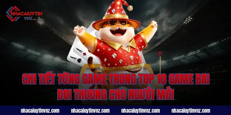 Chi tiết từng game trong top 10 game bai doi thuong cho người mới